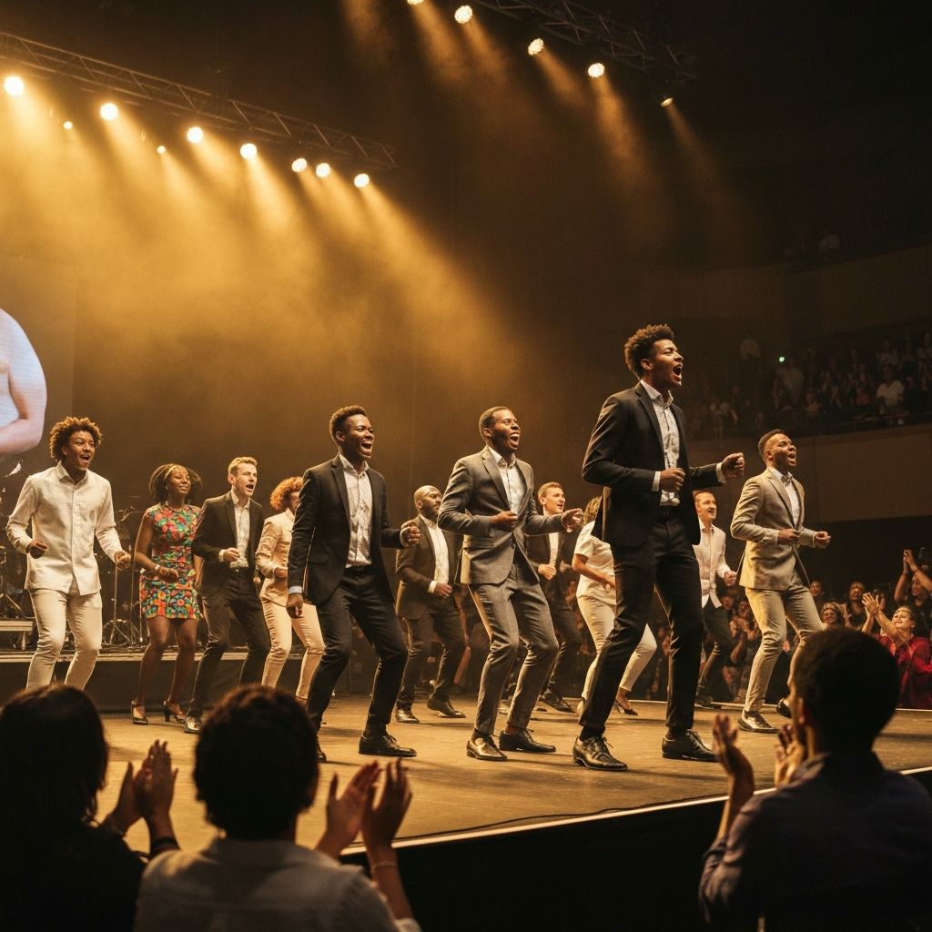 Youth choir performing at an international music festival