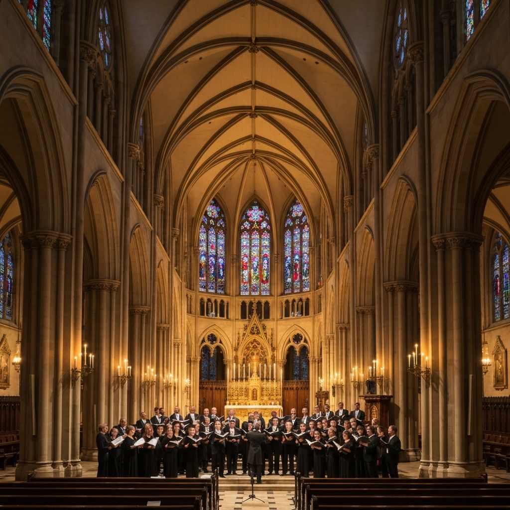 Choral performance in a grand cathedral